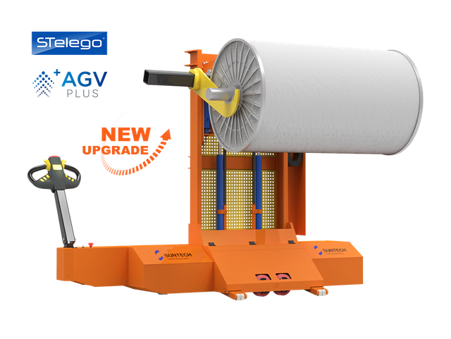 Camión elevador eléctrico con viga de urdimbre (arriba y abajo)